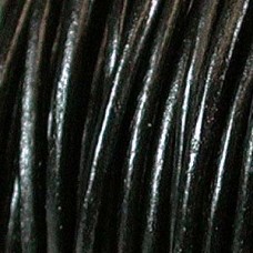 2mm Black Indian Round Cowhide Leather Cord