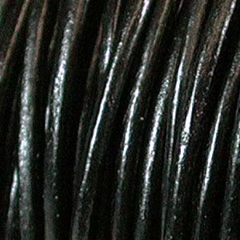 2mm Indian Black Leather Cord - 100yds