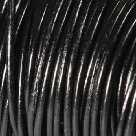 1.5mm Black Round Indian Leather Cord