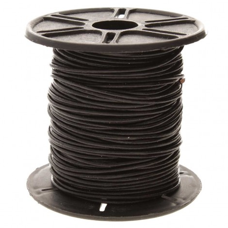 1mm Black Round Indian Leather Cord - 22.86 metres (25yd) Roll