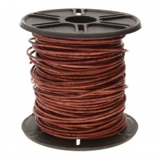 1mm Indian Round Leather Cord - Natural Distressed Red-Brown - Per 5 metres