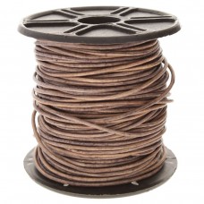 1mm Indian Leather Cord - Distressed Natural Grey - 22.86m (25yd) Roll