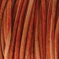 1mm Indian Leather Cord - Natural Dye Distressed Orange - 22.86m (25yd) Roll