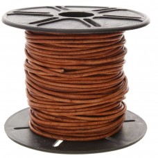 1.5mm Indian Leather Cord - Natural Dye Light Brown - Per 2 metres