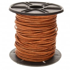 1mm Round Indian Leather Cord - Light Brown - Per 5 metres