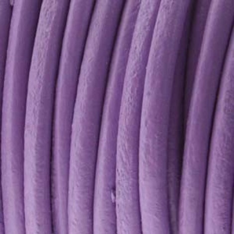 1mm Indian Round Leather Cord - Lilac