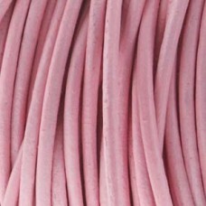 1mm Indian Round Leather Cord - Light Pink
