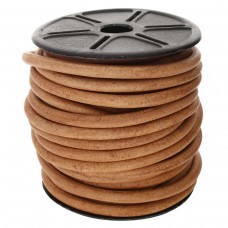5mm Indian Leather Cord - Natural - Per metre