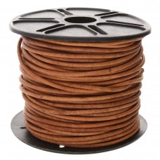 2mm Indian Leather Cord - Natural Antique Dyed - 22.86m Roll - 25yd (22.86m) Roll