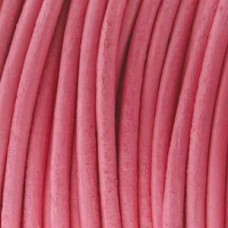 2mm Indian Round Leather Cord - Pink