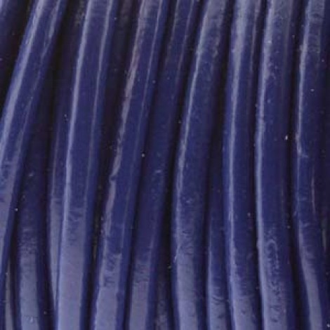1mm Indian Round Leather Cord - Royal Blue (Navy)