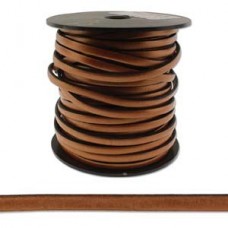 5x1.5mm Flat Licorice Leather Cord - Metallic Copper - Per metre