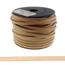 5x1.5mm Flat Licorice Leather Cord - Natural - Per metre