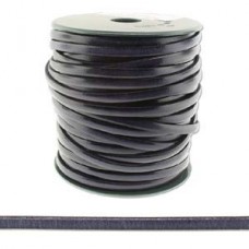 5x1.5mm Flat Licorice Leather Cord - Navy Blue - Per metre