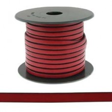 5x1.5mm Flat Licorice Leather Cord - Red - Per metre