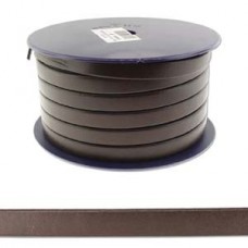 5x1.5mm Flat Licorice Leather Cord - Dark Brown - Per metre