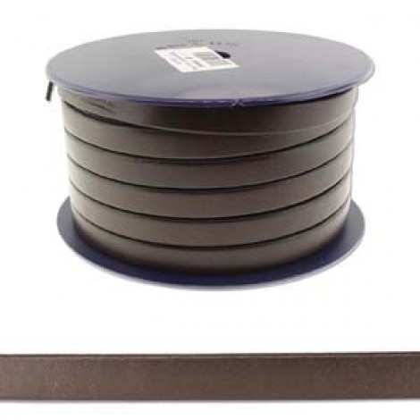 5x1.5mm Flat Licorice Leather Cord - Dark Brown - Per metre 5x1.5mm Flat Licorice Leather Cord - Dark Brown - Per metre