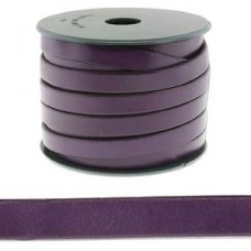 10x2mm Flat Licorice Leather Cord - Purple - Per 25cm