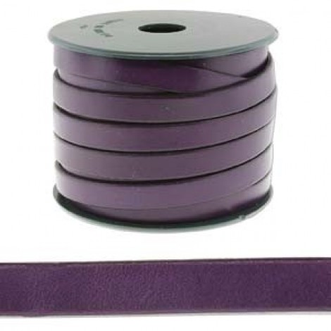 10x2mm Flat Licorice Leather Cord - Purple