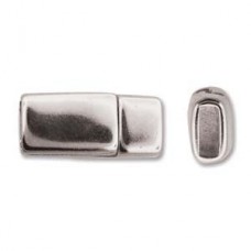 15x7mm(ID 5x2mm) Silver Magnetic Clasp for Flat Leather
