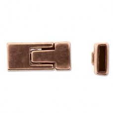 30x13mm Ant Copper Magnetic Clasp - ID 10x2.4mm - Each