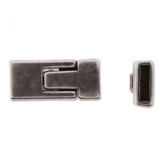 30x13mm Ant Silver Magnetic Clasp - ID 10x2.4mm - Each