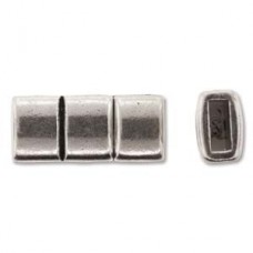 21x7mm (ID6x2mm) Ant Silver Striped Magnetic Clasp - Each