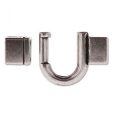 35mm Ant Silver Clasp Hook for Leather Cord - ID 10x2mm