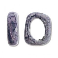7x15x18mm Metallic Silver Ore Spacer for Licorice Leather - Pack of 2