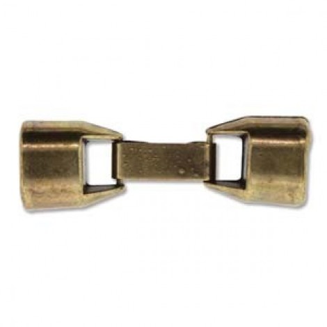 14x42mm (10x7.5mmID) Ant Bronze Fold-Over Leather Clasp