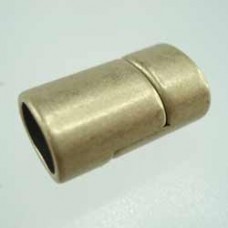 22x15x10mm Magnetic Ant Brass Licorice Leather Clasp - Each