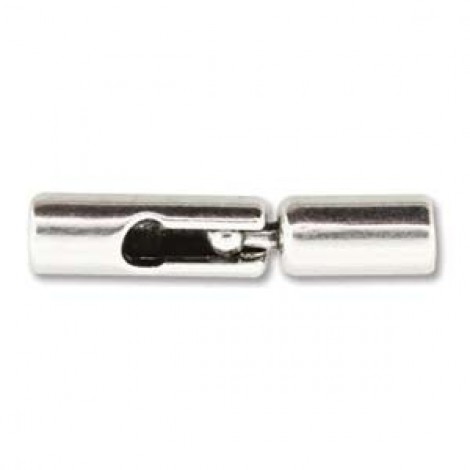 Antique Silver Tube Clasp for 3mm Cord