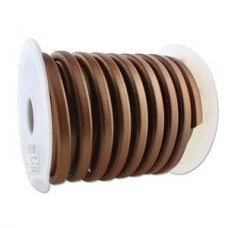 10x7mm Regaliz Licorice Leather Cord - Metallic Light Copper - Per 25cm