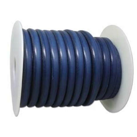 10x7mm Navy Blue Regaliz Licorice Leather Cord