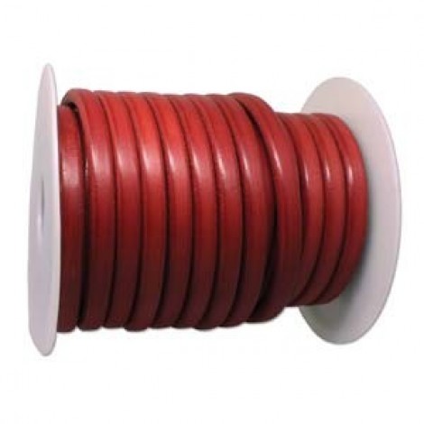 10x7mm Red Regaliz Licorice Leather Cord