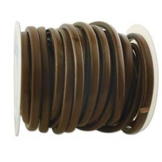 10x7mm Regaliz Licorice Leather Cord - Stone - Per 25cm