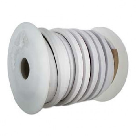 10x7mm Regaliz Oval Licorice Leather Cord - White