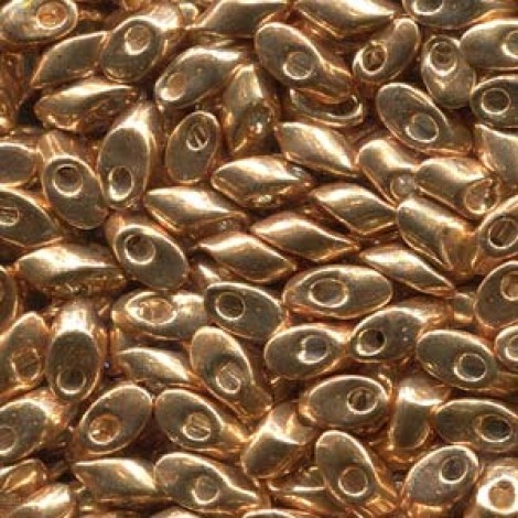 Miyuki Long Magatama Drops - Galvanised Yellow Gold - 12.5gm