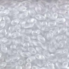 Miyuki Long Magatama Drops - Matte Transparent Crystal - 12.5gm