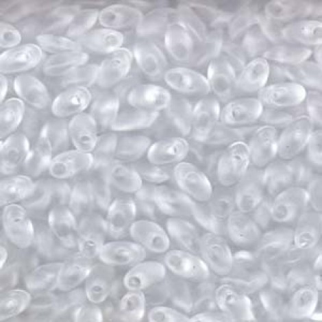 Miyuki Long Magatama Drops - Matte Transparent Crystal - 12.5gm