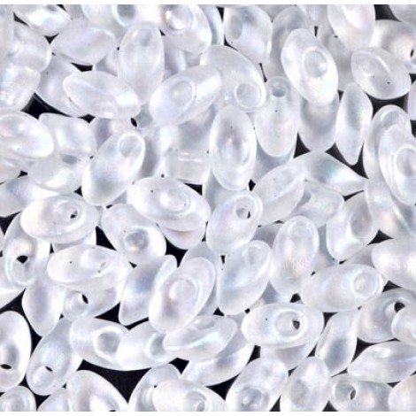 Miyuki Long Magatama Drops - Matte Transparent Crystal AB - 12.5gm