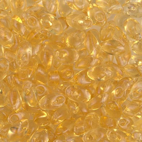 Miyuki Long Magatama Drops - Transparent Light Topaz - 12.5gm