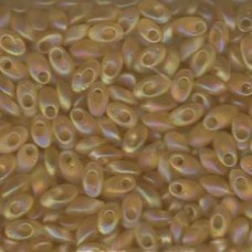 Miyuki Long Magatama Drops - Matte Transparent Topaz AB - 12.5gm