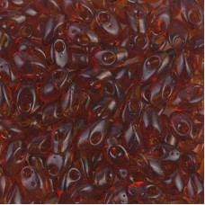 Miyuki Long Magatama Drops - Transparent Dark Topaz - 12.5gm