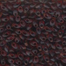 Miyuki Long Magatama Drops - Matte Transparent Dark Topaz - 12.5gm
