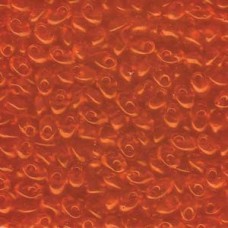 Miyuki Long Magatama Drops - Transparent Orange - 12.5gm