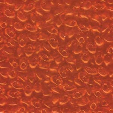 Miyuki Long Magatama Drops - Transparent Orange - 12.5gm