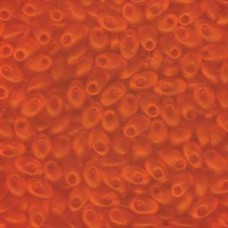 Miyuki Long Magatama Drops - Transparent Matte Orange - 12.5gm