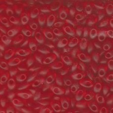 Miyuki Long Magatama Drops - Transparent Matte Red Orange - 12.5gm