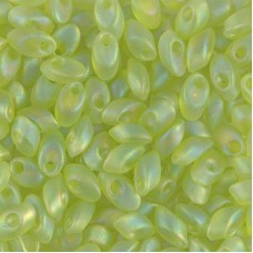Miyuki Long Magatama Drops - Matte Transparent Chartreuse AB - 8.5gm